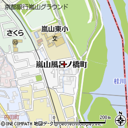 京都府京都市西京区嵐山風呂ノ橋町17-11周辺の地図