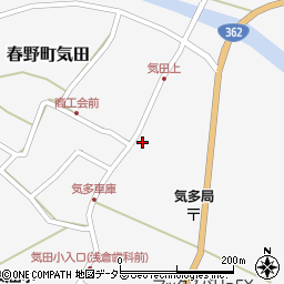 静岡県浜松市天竜区春野町気田868周辺の地図