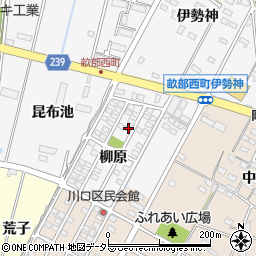 愛知県豊田市畝部西町柳原1-66周辺の地図