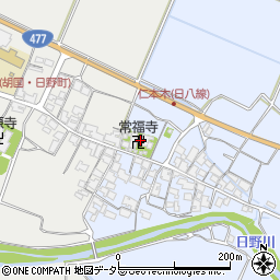 滋賀県蒲生郡日野町仁本木575周辺の地図