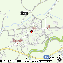滋賀県蒲生郡日野町北畑周辺の地図