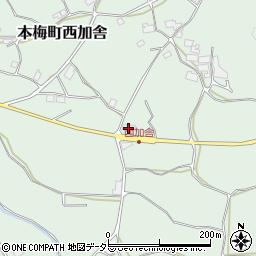 京都府亀岡市本梅町西加舎牧ノ尻1周辺の地図