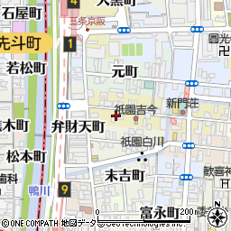 京都府京都市東山区西之町周辺の地図