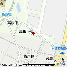 愛知県豊田市上郷町（高根下東）周辺の地図