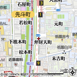 京都府京都市東山区弁財天町周辺の地図