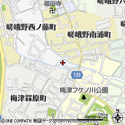 京都府京都市右京区嵯峨野西ノ藤町26-8周辺の地図