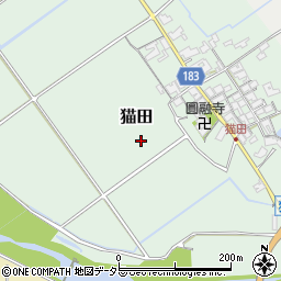 滋賀県蒲生郡日野町猫田周辺の地図