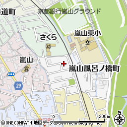 京都府京都市西京区嵐山風呂ノ橋町2-83周辺の地図