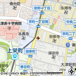大津京町郵便局周辺の地図