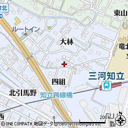 愛知県知立市山町大林1周辺の地図