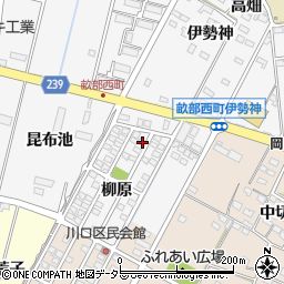 愛知県豊田市畝部西町柳原1-68周辺の地図