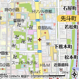 京都府京都市中京区奈良屋町周辺の地図