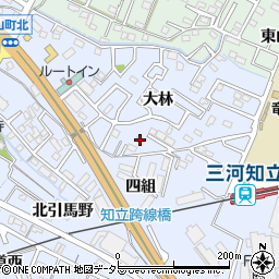 愛知県知立市山町大林2周辺の地図