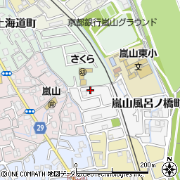 京都府京都市西京区嵐山風呂ノ橋町2-93周辺の地図