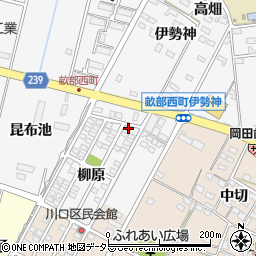 愛知県豊田市畝部西町柳原1-42周辺の地図