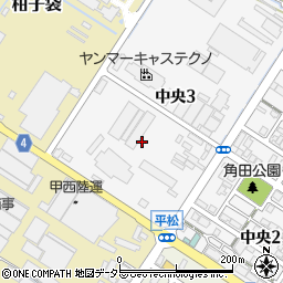 滋賀県湖南市中央3丁目周辺の地図