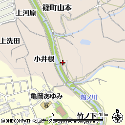 京都府亀岡市篠町山本（鳥ノ下）周辺の地図