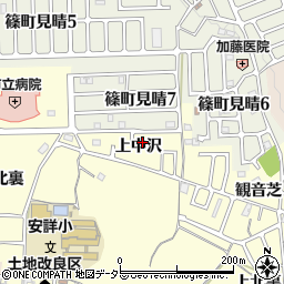 京都府亀岡市篠町篠上中沢周辺の地図
