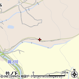 京都府亀岡市篠町山本上奥山田周辺の地図