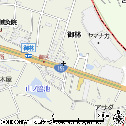 愛知県東海市加木屋町（御林）周辺の地図