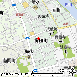 静岡県静岡市清水区梅田町4-14周辺の地図