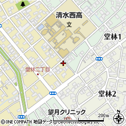 静岡県静岡市清水区西高町14-25周辺の地図
