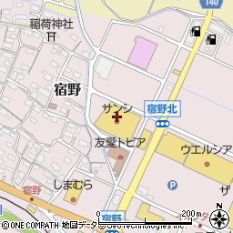 スーパーサンシ株式会社　菰野繁盛店周辺の地図