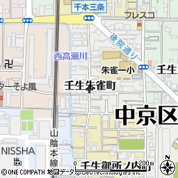 京都府京都市中京区壬生朱雀町周辺の地図
