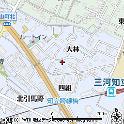 愛知県知立市山町大林54周辺の地図