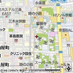 京都府京都市中京区中筋町周辺の地図