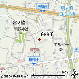 愛知県東海市加木屋町白拍子周辺の地図