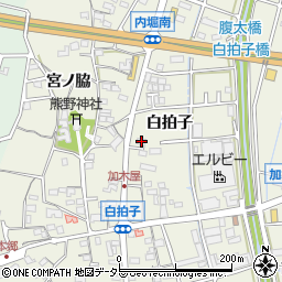 愛知県東海市加木屋町（白拍子）周辺の地図