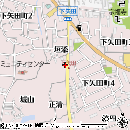 京都府亀岡市下矢田町一ノ坪周辺の地図