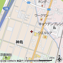 静岡県伊豆の国市神島188周辺の地図