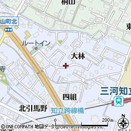 愛知県知立市山町周辺の地図