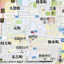 キョウテク祇園三吉町パーキング周辺の地図