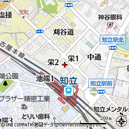 愛知県知立市栄周辺の地図