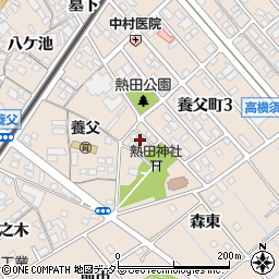 愛知県東海市養父町宮山周辺の地図