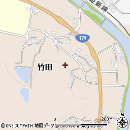 岡山県美作市竹田周辺の地図