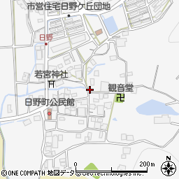 兵庫県西脇市日野町322-1周辺の地図
