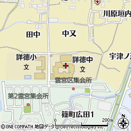 京都府亀岡市篠町柏原中又周辺の地図