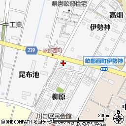 愛知県豊田市畝部西町柳原1-47周辺の地図