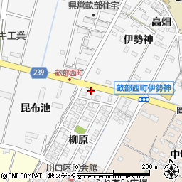 愛知県豊田市畝部西町柳原1-49周辺の地図