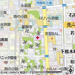 ラウンドワン京都河原町店周辺の地図
