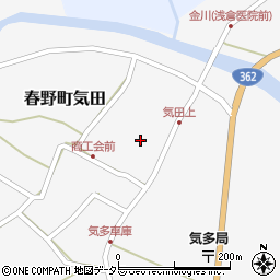 静岡県浜松市天竜区春野町気田907-6周辺の地図