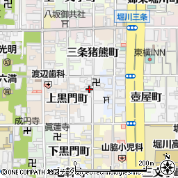京都府京都市中京区六角猪熊町周辺の地図