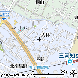 愛知県知立市山町大林89周辺の地図