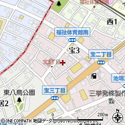 愛知県知立市宝周辺の地図