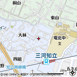 愛知県知立市山町大林110-3周辺の地図