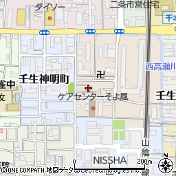 京都府京都市中京区壬生天池町周辺の地図